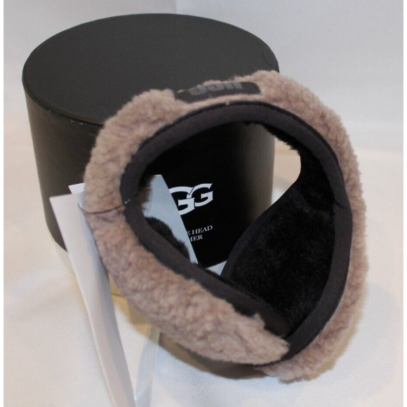 UGG MEN'S WOMEN'S SHEARLING EAR MUFFS GRAY OSFA NIB - Picture 4 of 4
